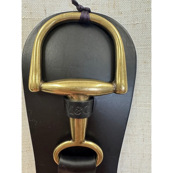 Mackenzie & George Burghley Black Leather Snaffle Bit Belt Size 7 44-46\